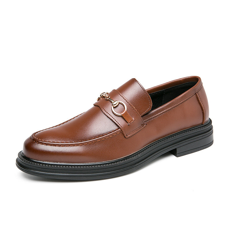 All-match Fashion Pointed Casual Leather Shoes Slip-on