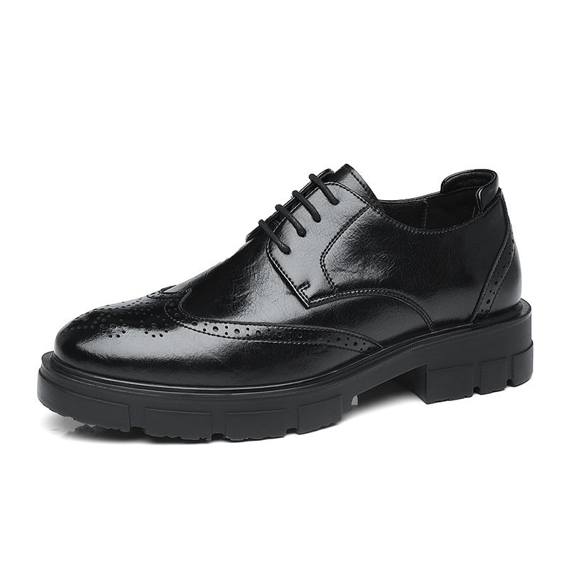 Men's Cowhide Business Suit Casual Elevator Shoes